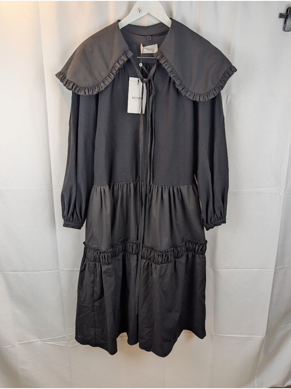 Meimeij Black Dress With Removable Collar Size 4(40) BNWT